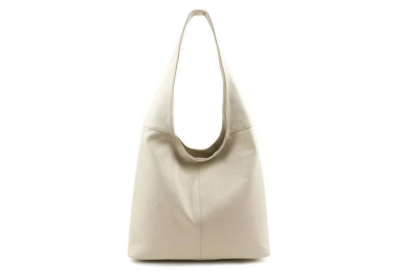ITALYSHOP24 Shopper Made in Italy Damen echtes Leder Tasche Schultertasche Umhängetasche, Hobo Bag große Hauptfach Alltagstasche mit viel Stauraum leicht bequem von ITALYSHOP24