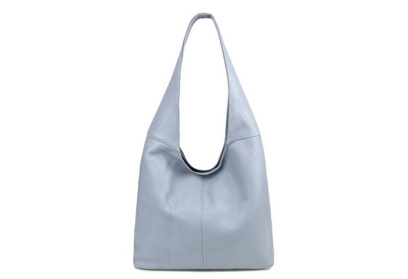 ITALYSHOP24 Shopper Made in Italy Damen echtes Leder Tasche Schultertasche Umhängetasche, Hobo Bag große Hauptfach Alltagstasche mit viel Stauraum leicht bequem von ITALYSHOP24