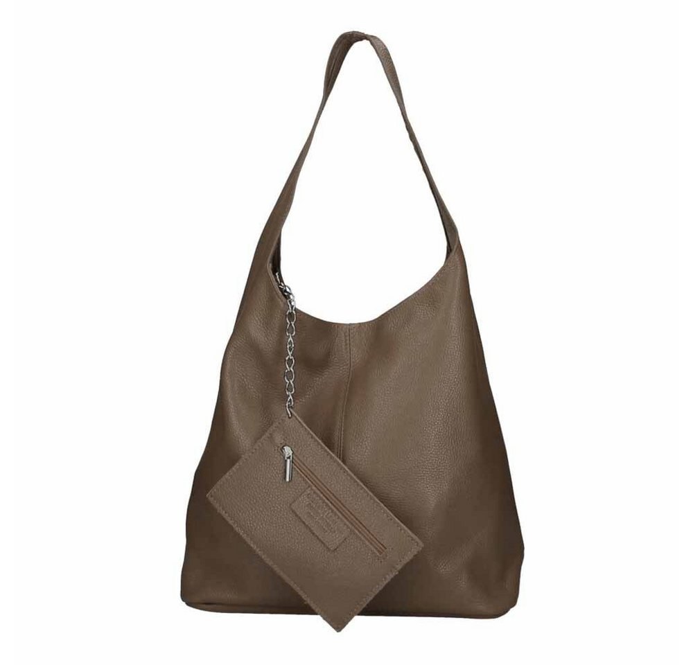 ITALYSHOP24 Shopper Made in Italy XL Damen echtes Leder Tasche Schultertasche Hobo Bag, Umhängetasche Workbag Businesstasche Ledertasche Beuteltasche Freizeit von ITALYSHOP24