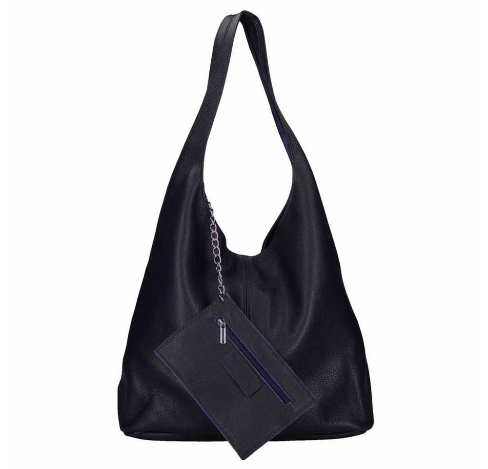 ITALYSHOP24 Shopper Made in Italy XL Damen echtes Leder Tasche Schultertasche Hobo Bag, Umhängetasche Workbag Businesstasche Ledertasche Beuteltasche Freizeit von ITALYSHOP24