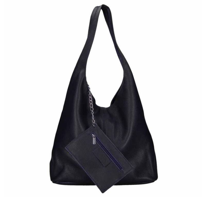 ITALYSHOP24 Shopper Made in Italy XL Damen echtes Leder Tasche Schultertasche Hobo Bag, Umhängetasche Workbag Businesstasche Ledertasche Beuteltasche Freizeit von ITALYSHOP24