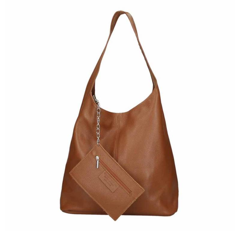 ITALYSHOP24 Shopper Made in Italy XL Damen echtes Leder Tasche Schultertasche Hobo Bag, Umhängetasche Workbag Businesstasche Ledertasche Beuteltasche Freizeit von ITALYSHOP24