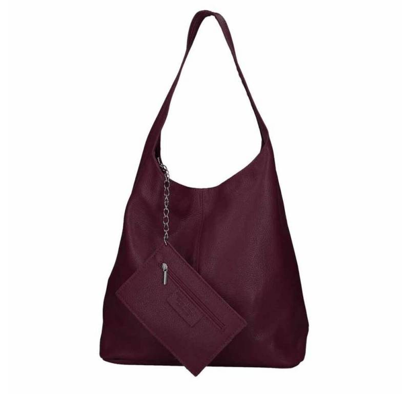 ITALYSHOP24 Shopper Made in Italy XL Damen echtes Leder Tasche Schultertasche Hobo Bag, Umhängetasche Workbag Businesstasche Ledertasche Beuteltasche Freizeit von ITALYSHOP24