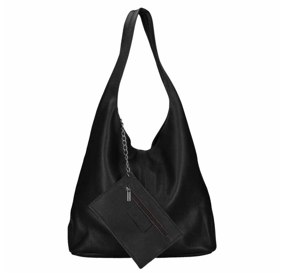 ITALYSHOP24 Shopper Made in Italy XL Damen echtes Leder Tasche Schultertasche Hobo Bag, Umhängetasche Workbag Businesstasche Ledertasche Beuteltasche Freizeit von ITALYSHOP24