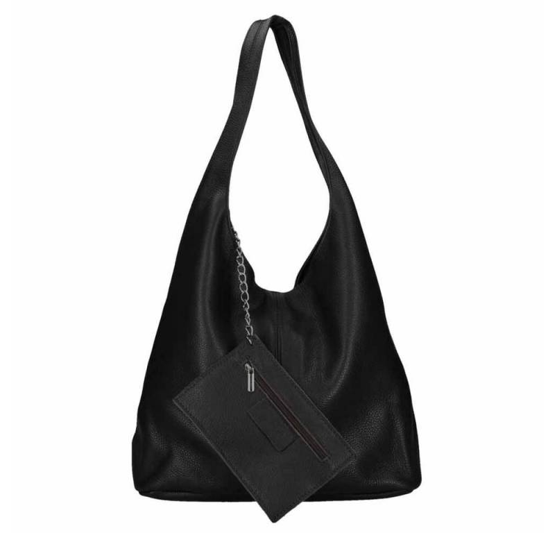 ITALYSHOP24 Shopper Made in Italy XL Damen echtes Leder Tasche Schultertasche Hobo Bag, Umhängetasche Workbag Businesstasche Ledertasche Beuteltasche Freizeit von ITALYSHOP24