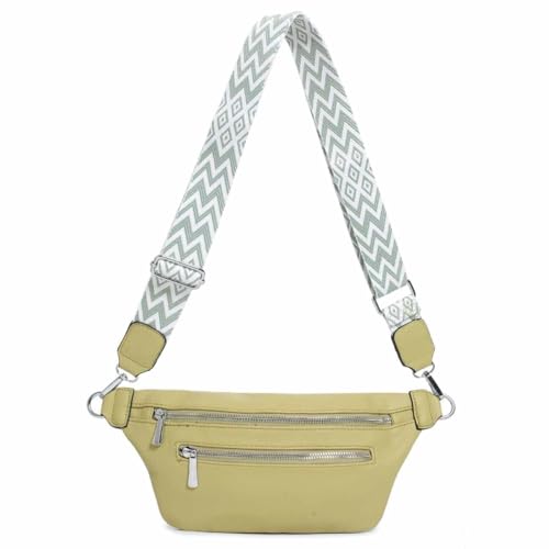 OBC Damen Brusttasche Tasche Crossbody Gürteltasche Umhängetasche Hüfttasche Cross-Over Bodybag Pistazie von ITALYSHOP24