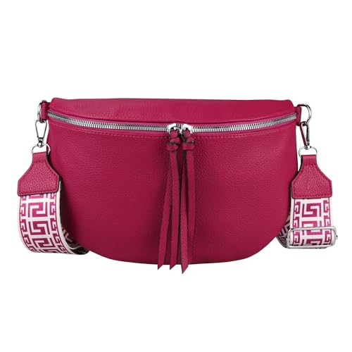 OBC Damen Tasche Bodybag Gürteltasche Crossbody Brusttasche Umhängetasche Hüfttasche Crossover Bauchtasche Schultertasche Handytasche Kunstleder Pink von ITALYSHOP24