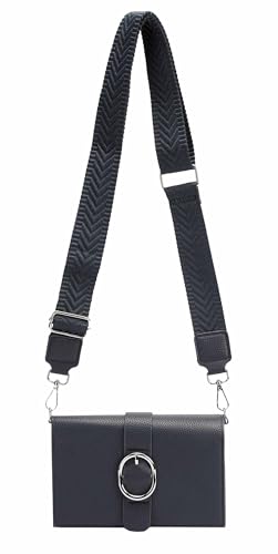 Damen Tasche Cross Over Body Bag Brusttasche Umhängetasche Schultertasche Brieftasche Smartphone Geldbörse Geldtasche Abend Handy Clutch Kartenetui Dunkelgrau V1 von ITALYSHOP24