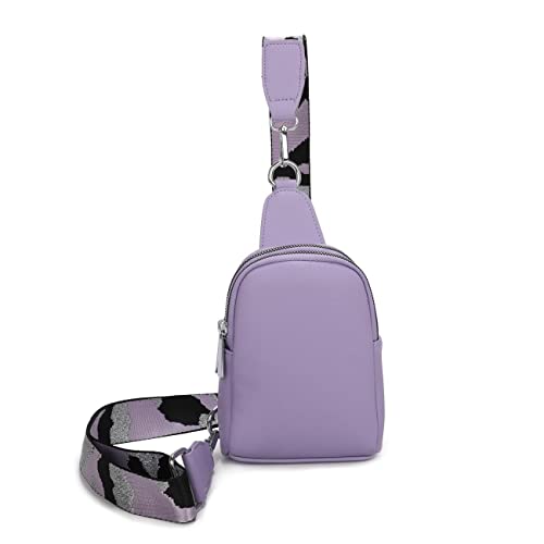 OBC Damen Tasche Crossbody Bodybag Sling Rucksack Crossover Handytasche Schultertasche Brusttasche Umhängetasche Minibag Abendtasche Flieder von ITALYSHOP24