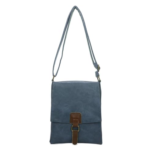 OBC Damen Tasche Crossbody Handtasche Messenger Schultertasche Umhängetasche Shopper Tablettasche bis ca. 7-8 Zoll Überschlagtasche Leder Optik Petrol von ITALYSHOP24