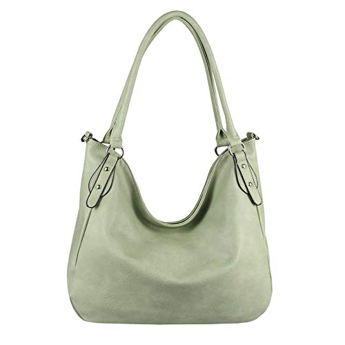 OBC Damen Tasche Schultertasche XXL Shopper Umhängetasche Henkeltasche Beuteltasche Crossover Hobo Bag Grün von ITALYSHOP24