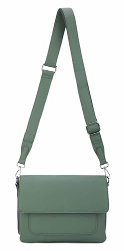 Damen Tasche Shopper Brusttasche Schultertasche Crossbody Trio Umhängetasche Messenger Handtasche Crossover BodyBag Mint von ITALYSHOP24