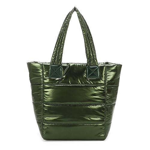 OBC ITALYSHOP24 XXL Damen Tasche Nylontasche Shopper Reisetasche Handtasche Schultertasche Umhängetasche Beuteltasche Weekender Shopping Bag Reisetasche Army von ITALYSHOP24