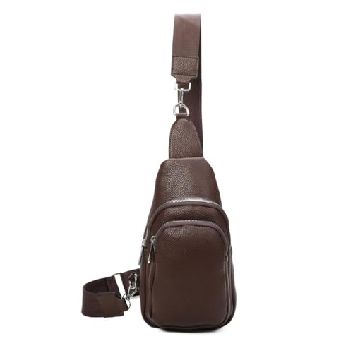 OBC Unisex Crossbody Bodybag Sling Tasche Rucksack Crossover Schultertasche Brusttasche Umhängetasche Bag Damen Herren Schokobraun V1 von ITALYSHOP24
