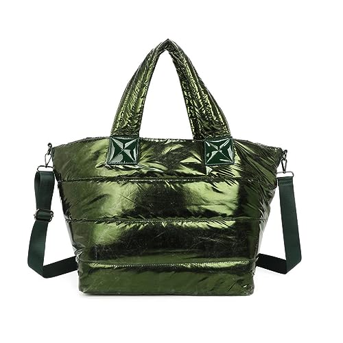 OBC XXL Damen Tasche Nylontasche Shopper Schultertasche Umhängetasche Beuteltasche Handtasche Weekender Reisetasche Shopping Bag Grün von ITALYSHOP24