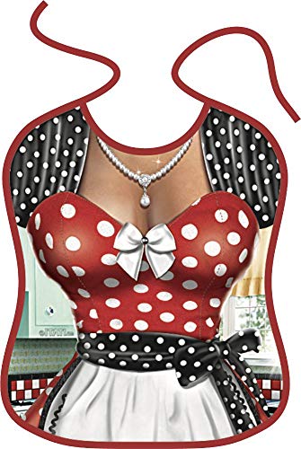 ITATI-Textilien Großes Lätzchen für SIE = 50er Jahre Köchin = Tolles Motiv-Lätzchen Latz für Erwachsene (BG-44992) auch als Geschenk geeignet von ITATI-Textilien