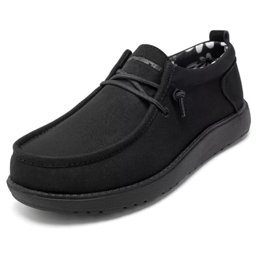 ITAZERO Damen Weite Wanderschuhe Slip-On Loafer mit Fußgewölbeunterstützung Diabetiker-Orthopädische Komfortschuhe für geschwollene Füße bei Plantarfasziitis, Schwarz (Jet Black), 39 EU Weit von ITAZERO