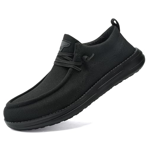 ITAZERO Herren-Wanderschuhe mit breiter Zehenbox, Netzstoff, breite Breite, mit Fußgewölbeunterstützung, Einlegesohle für Plantarfasziitis, 6e Black, 11 XX-Wide von ITAZERO