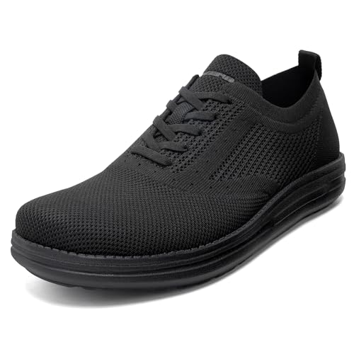 ITAZERO Herren-Wanderschuhe mit breiter Zehenbox, Netzstoff, breite Breite, mit Fußgewölbeunterstützung, Einlegesohle für Plantarfasziitis, Schwarz, 14 Wide von ITAZERO