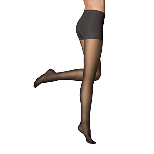 ITEM m6 - CONTOURING TIGHTS Damen | almost black | L | L1 | Schwarze Strumpfhose im 15 DEN Look von ITEM m6