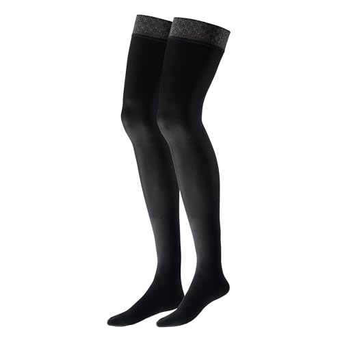 ITEM m6 - Halterlose Strümpfe mit Kompression für Damen, 55 DEN, Soft Compression, Größe S, black von ITEM m6