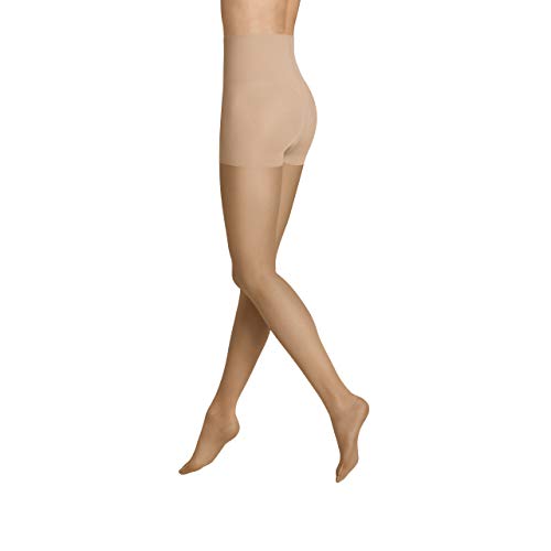 ITEM m6 - Strumpfhose mit Kompression für Damen, 15 DEN, Größe L, L1 INVISIBLE Control Top TIGHTS, Suntan/Almond von ITEM m6