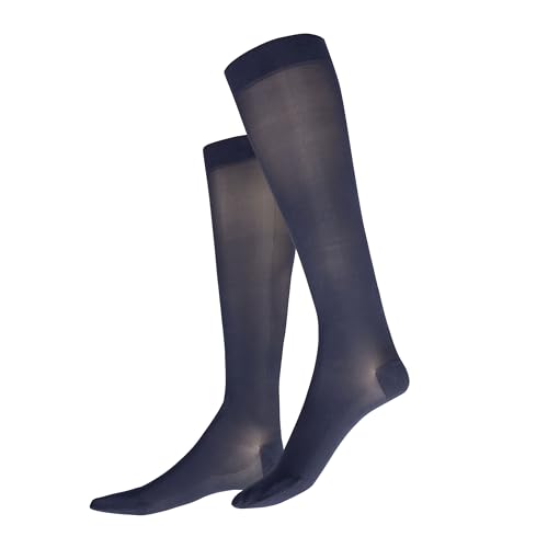 ITEM m6 - Kniestrümpfe mit Kompression für Damen, 20 DEN, 36-38, "Translucent Conscious Knee high", Blau von ITEM m6