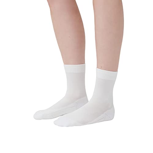 ITEM m6 - Socken mit Kompression für Damen & Herren, Unisex, Größe M, Unsichtbar, Atmungsaktiv, Rutschfest, Piqué White von ITEM m6