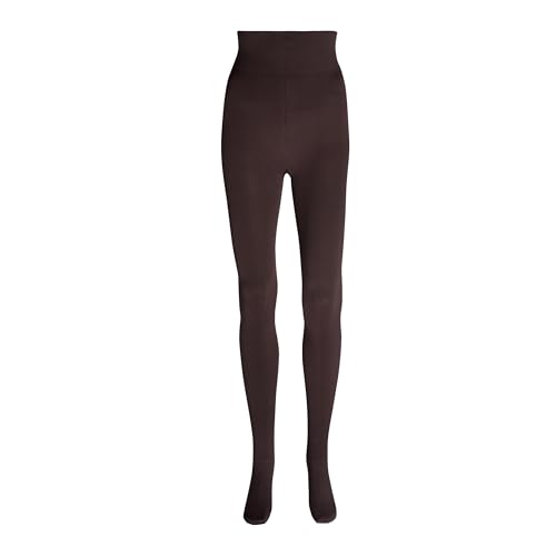 ITEM m6 - Thermo Strumpfhose Damen mit Kompression- COSY WINTER TIGHTS CONSCIOUS | Blickdichte Strumpfhose 100 DEN | Nachhaltige, gefütterte Strumpfhose Braun | L Tall von ITEM m6