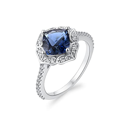ITI KUOLOLIT Natürlicher Moosachat-Ring für Damen, massives 925er Sterlingsilber, Verlobungsring, Modeschmuck, Geschenk, 7, Edelstein:, Achat von ITI KUOLOLIT