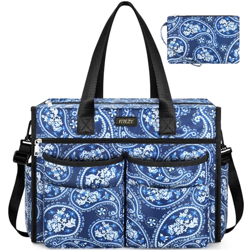 ITIEZY Shopper Tasche Damen Groß, Wasserdicht Handtasche Tote Bag mit 18 Taschen 16 Zoll Laptoptasche Lehrertasche Arbeitstasche damen mit Reißverschluss für Uni Büro Arbeit Reisen von ITIEZY