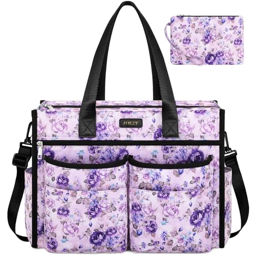 ITIEZY Shopper Tasche Damen Groß, Wasserdicht Handtasche Tote Bag mit 18 Taschen 16 Zoll Laptoptasche Lehrertasche Arbeitstasche damen mit Reißverschluss für Uni Büro Arbeit Reisen von ITIEZY