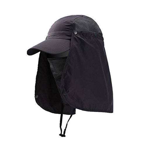 ITODA Baseballkappe UPF 50+ Sonnenhut Nackenschutz Sommerhut Gesichtschutz Safarihut Schnell Trocknend Damen Reitkappe Herren Anglerhut UV Schutz Hut Kappe Schlapphut für Outdoor Reiten Trekking von ITODA