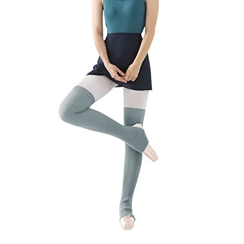 Beinstulpen Damen Stulpen Lang Strümpfe Overknee Ballettstulpen mit Fersenloch Stiefelstulpen Mädchen Beinwärmer Strick Stulpensocken Warm Beinstrümpfe Winter Herbst Kniestrumpf Ballett Tanzen Yoga von ITODA