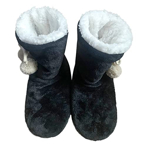 Hausschuhe Damen Hohe Hüttenschuhe Winter Plüsch Hausstiefel Warm Mädchen Pantoffeln Rutschfest Winterhausshuhe Stiefel Weich Verdickt Hüttenstiefel Gemütlich Mode Wärmepantoffeln Indoor Geschenk von ITODA