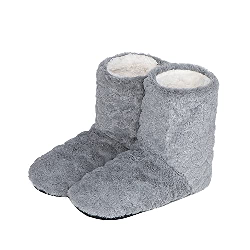 Hausschuhe Winter Hüttenschuhe Damen Hüttenstiefel Plüsch Hausstiefel Mädchen Pantoffeln Warm Gefüttert Winterhausshuhe Rutschfest Sohle Stiefel Winterschuhe Flauschig Weich Plüschpantoffeln Indoor von ITODA