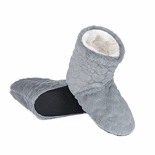 Hausschuhe Winter Hüttenschuhe Damen Hüttenstiefel Plüsch Hausstiefel Mädchen Pantoffeln Warm Gefüttert Winterhausshuhe rutschfest Sohle Stiefel Winterschuhe Flauschig Weich Plüschpantoffeln Indoor von ITODA