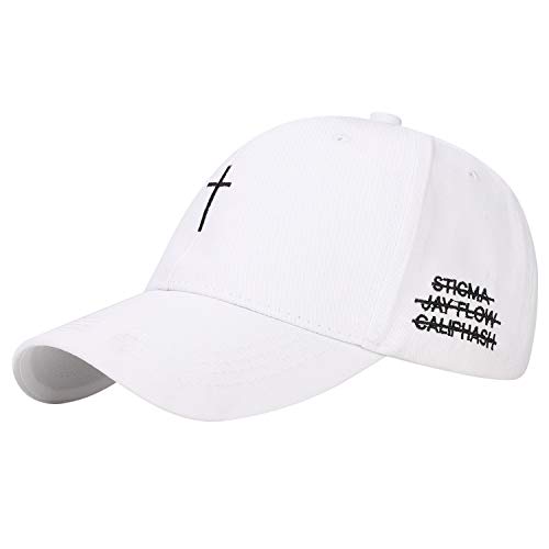 ITODA Baseball Cap Unisex Basecap Kreuz Stickerei Baseballcap Mode Baseballkappe Verstellbar Baseballmütze Damen Herren Kappe Sonnenschutz Faltbar Shirmmütze Snapback Freizeithut Outdoor Reise von ITODA