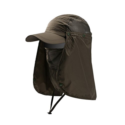 ITODA Baseballkappe UPF 50+ Sonnenhut Nackenschutz Sommerhut Gesichtschutz Safarihut Schnell Trocknend Damen Reitkappe Herren Anglerhut UV Schutz Hut Kappe Schlapphut für Outdoor Reiten Trekking von ITODA