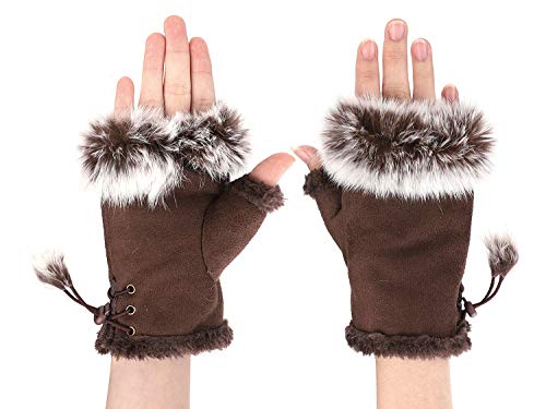 ITODA Handschuhe Fingerlose Damen Armstulpen Winter Fell Winterhandschuhe Halb Fingerhandschuhe mit Daumenloch Schreibhandschuhe Warm Fäustlinge Kurz Halbhandschuhe Tippen Fahrrad Geschenk Fahren ITODA Handschuhe Fingerlose Damen Armstulpen Winter Fell Winterhandschuhe Halb Fingerhandschuhe mit Daumenloch Schreibhandschuhe Warm Fäustlinge Kurz Halbhandschuhe Tippen Fahrrad Geschenk Fahren von ITODA