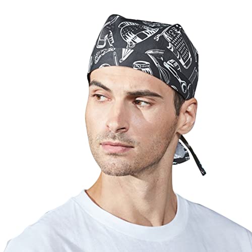 ITODA Skullcap Unisex Kappe Erwachsene Kopfbedeckungen für Damen Herren Kochmütze Skully Cap Atmungsaktive Sport Beanie Bistromütze Einheitsgröße Mütze für Kochen Radsport Fitness BBQ Motorrad von ITODA