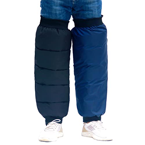ITODA Kniewärmer Motorrad Beinwärmer Winter Knieschützer Wasserdicht Legwärmer Thermo Plüschfutter Beinstulpen Reflektierend Knieprotektor mit Reißverschluss Beinschutz Outdoor Knieorthese von ITODA