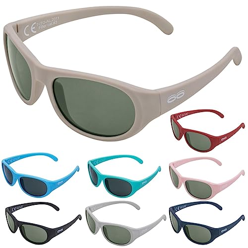 ITOOTI Aktiv Kinder Sonnenbrillen für Jungen und Mädchen, Kindersonnenbrille, sonnenbrille bunt, sonnenbrille teenager mädchen, kinder sonnenbrille beige von ITOOTI