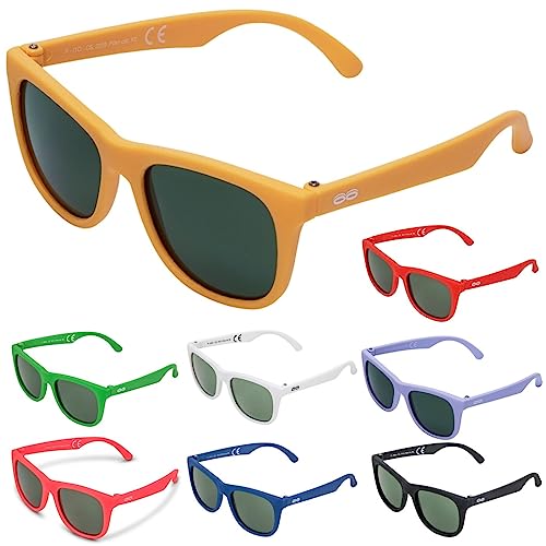 ITOOTI Classic Kinder Sonnenbrillen für Jungen und Mädchen, Kindersonnenbrille, sonnenbrille bunt, sonnenbrille teenager mädchen, kinder sonnenbrille honig gelb von ITOOTI