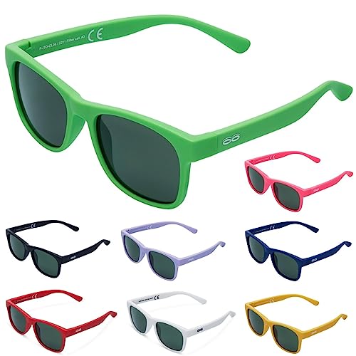 ITOOTI Classic Kinder Sonnenbrillen für Jungen und Mädchen, Kindersonnenbrille, sonnenbrille bunt, sonnenbrille teenager mädchen, kinder sonnenbrille grün von ITOOTI