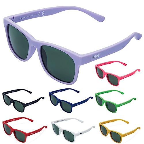 ITOOTI Classic Kinder Sonnenbrillen für Jungen und Mädchen, Kindersonnenbrille, sonnenbrille bunt, sonnenbrille teenager mädchen, kinder sonnenbrille lila von ITOOTI