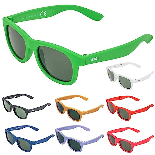 ITOOTI Classic Kinder Sonnenbrillen für Jungen und Mädchen, Kindersonnenbrille, sonnenbrille bunt, sonnenbrille teenager mädchen, kinder sonnenbrille grün von ITOOTI