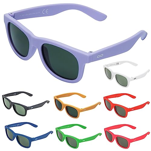 ITOOTI Classic Kinder Sonnenbrillen für Jungen und Mädchen, Kindersonnenbrille, sonnenbrille bunt, sonnenbrille teenager mädchen, kinder sonnenbrille lila von ITOOTI