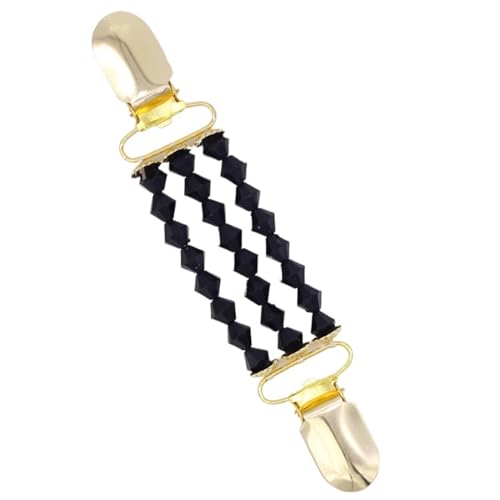 Clips Für Kleidung 2 Stück Retro Strickjacke Clip Hemd Pullover Kragen Clip Perle Strass Bluse Schnalle Kleidung Dekoration Brosche Pin(1) von ITRHJTGP
