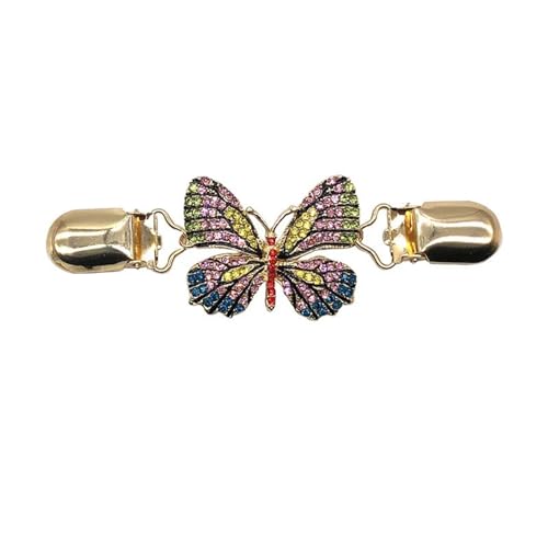 Clips Für Kleidung 2 Stück Retro Strickjacke Clip Hemd Pullover Kragen Clip Perle Strass Bluse Schnalle Kleidung Dekoration Brosche Pin(D) von ITRHJTGP